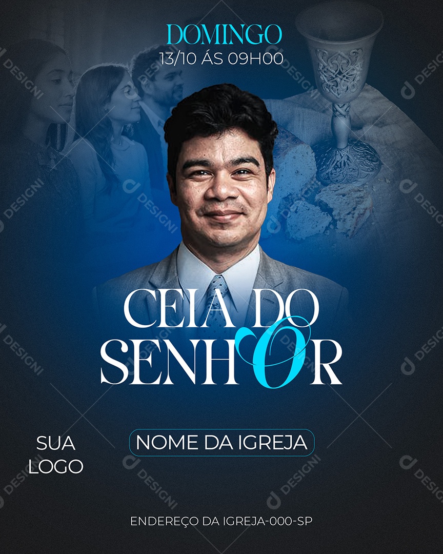 Social Media Ceia Do Senhor PSD Editável