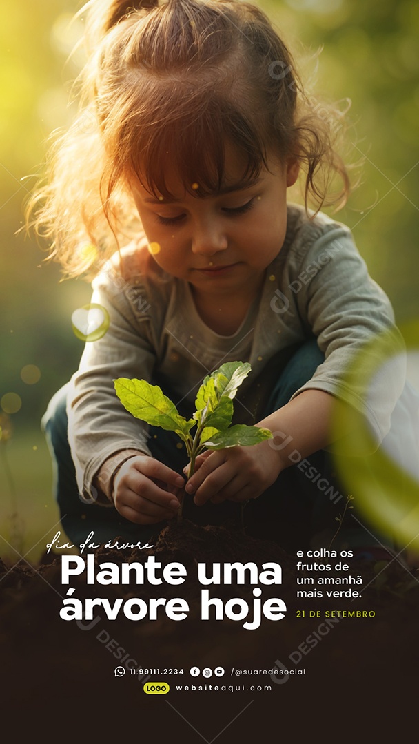 Story Dia da Árvore 21 de Setembro Plante Hoje e Colha os Frutos de um Amanhã mais Verde Social Media PSD Editável