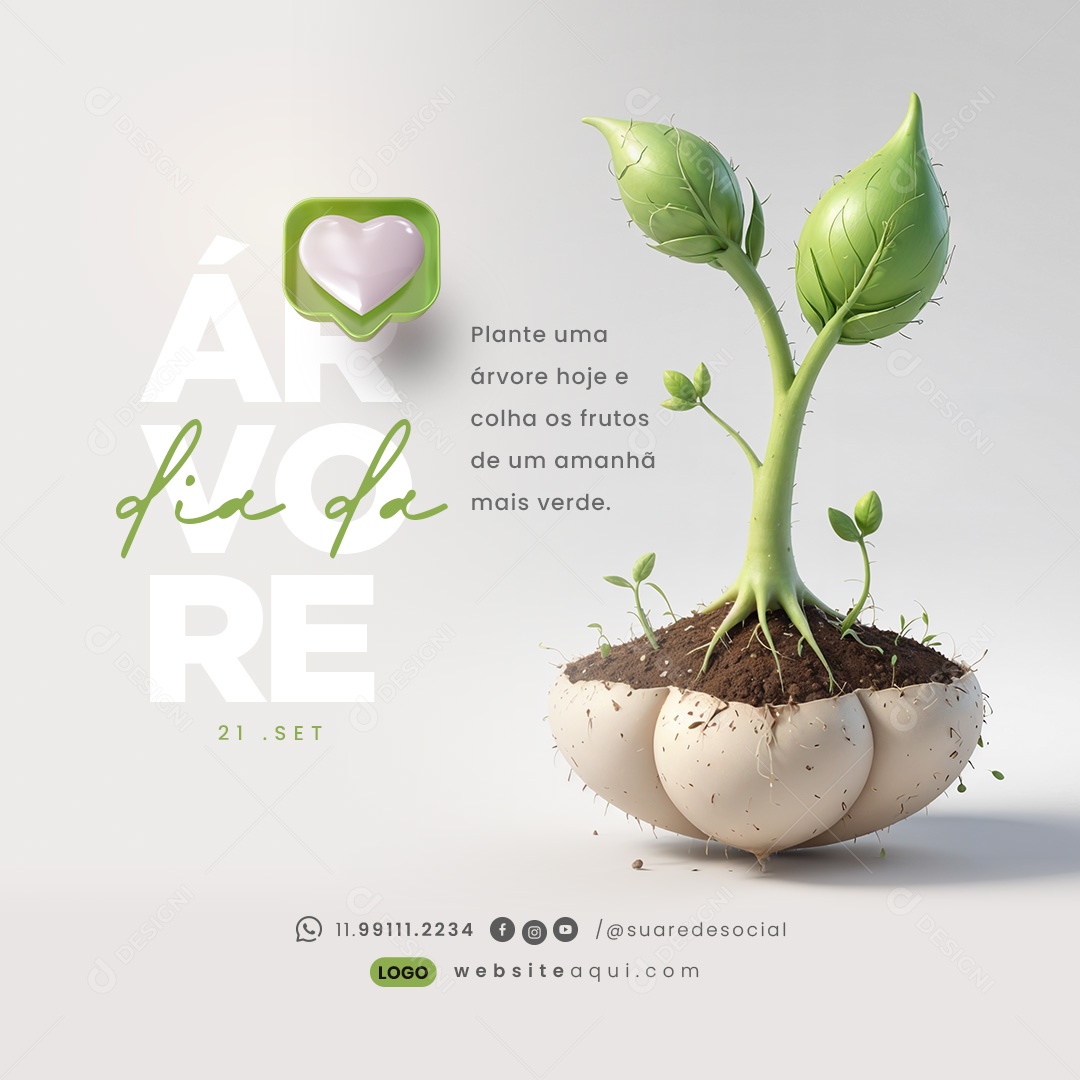 Dia da Árvore 21 de Setembro Social Media PSD Editável