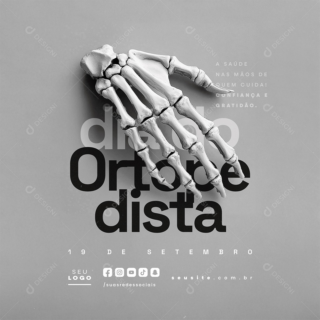 Dia do Ortopedista 19 de Setembro Social Media PSD Editável