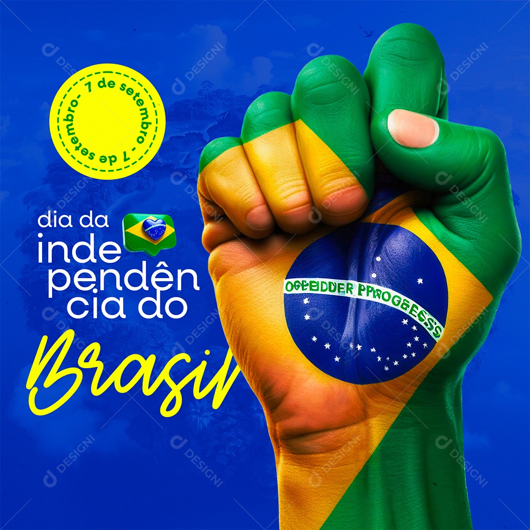 Dia da Independência do Brasil 07 de Setembro Social Media PSD Editável