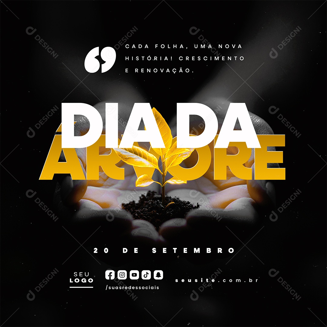 Dia da Árvore 21 de Setembro Social Media PSD Editável