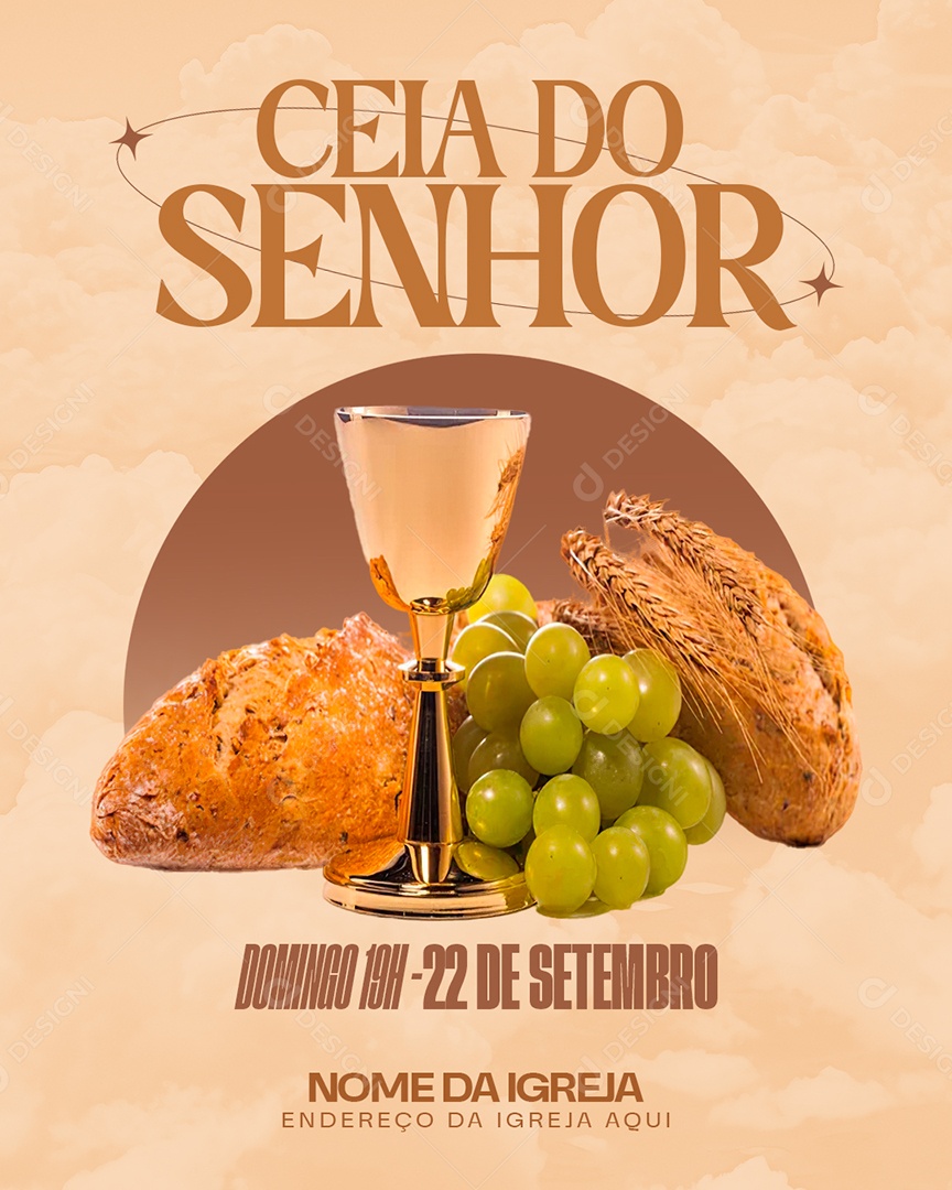 Ceia do Senhor Social Media PSD Editável