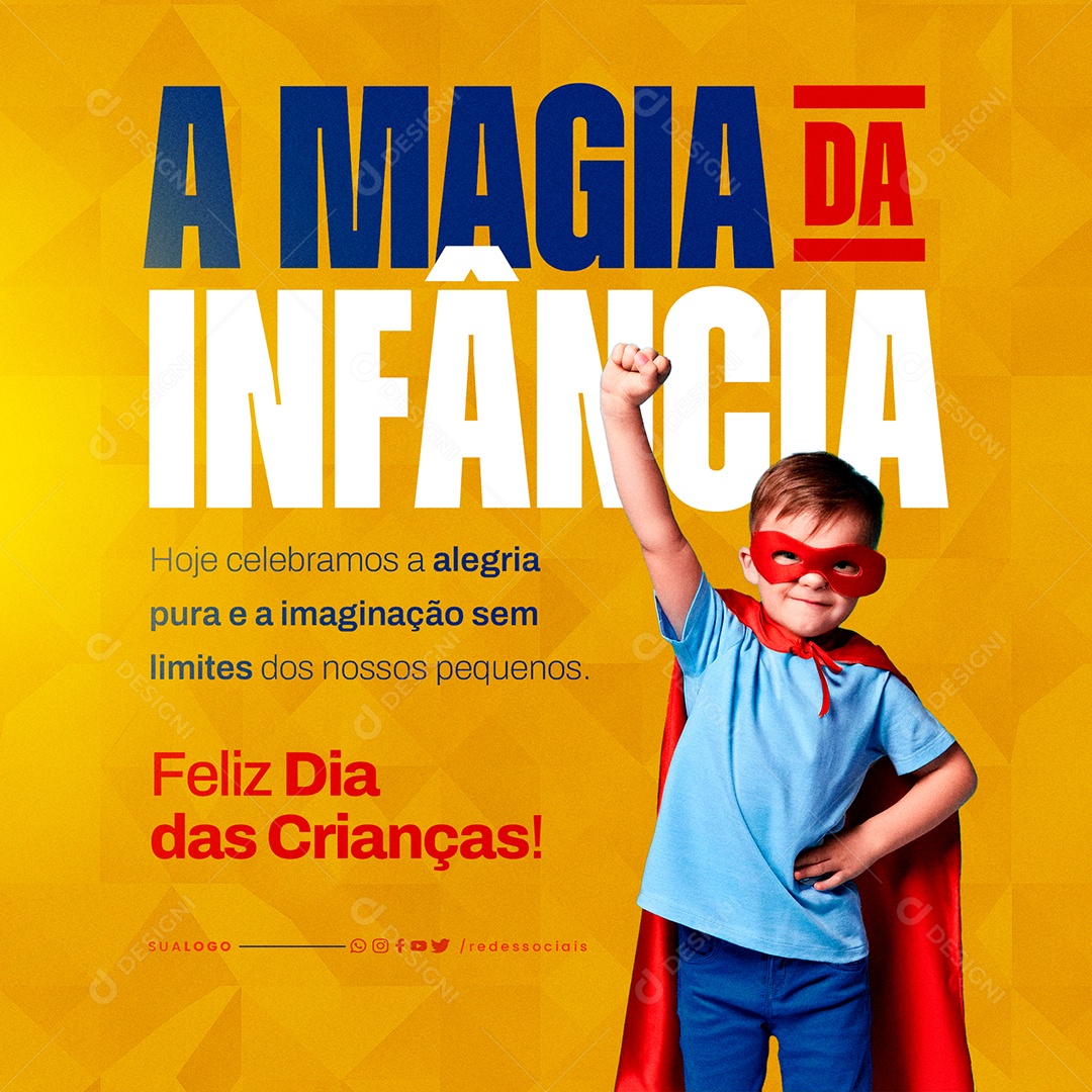 Social Media Dia das Crianças A Magia da Infância PSD Editável