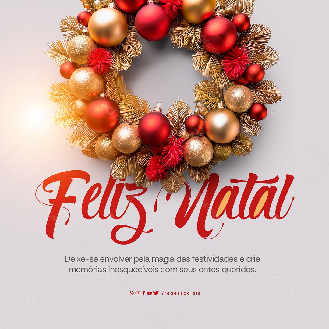 Social Media Feliz Natal Magia das Festividades PSD Editável