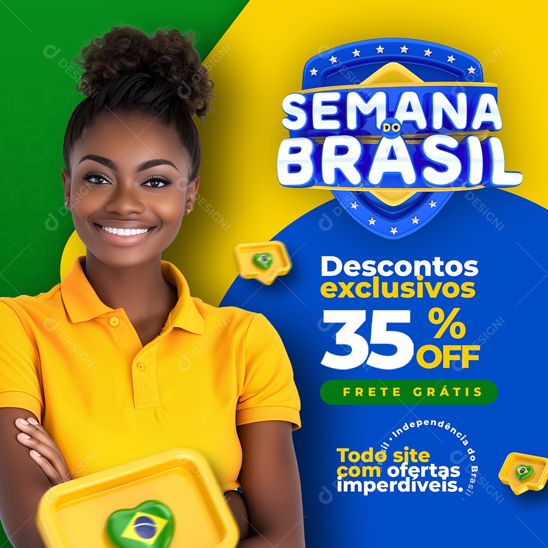 Semana do Brasil Ofertas Social Media PSD Editável