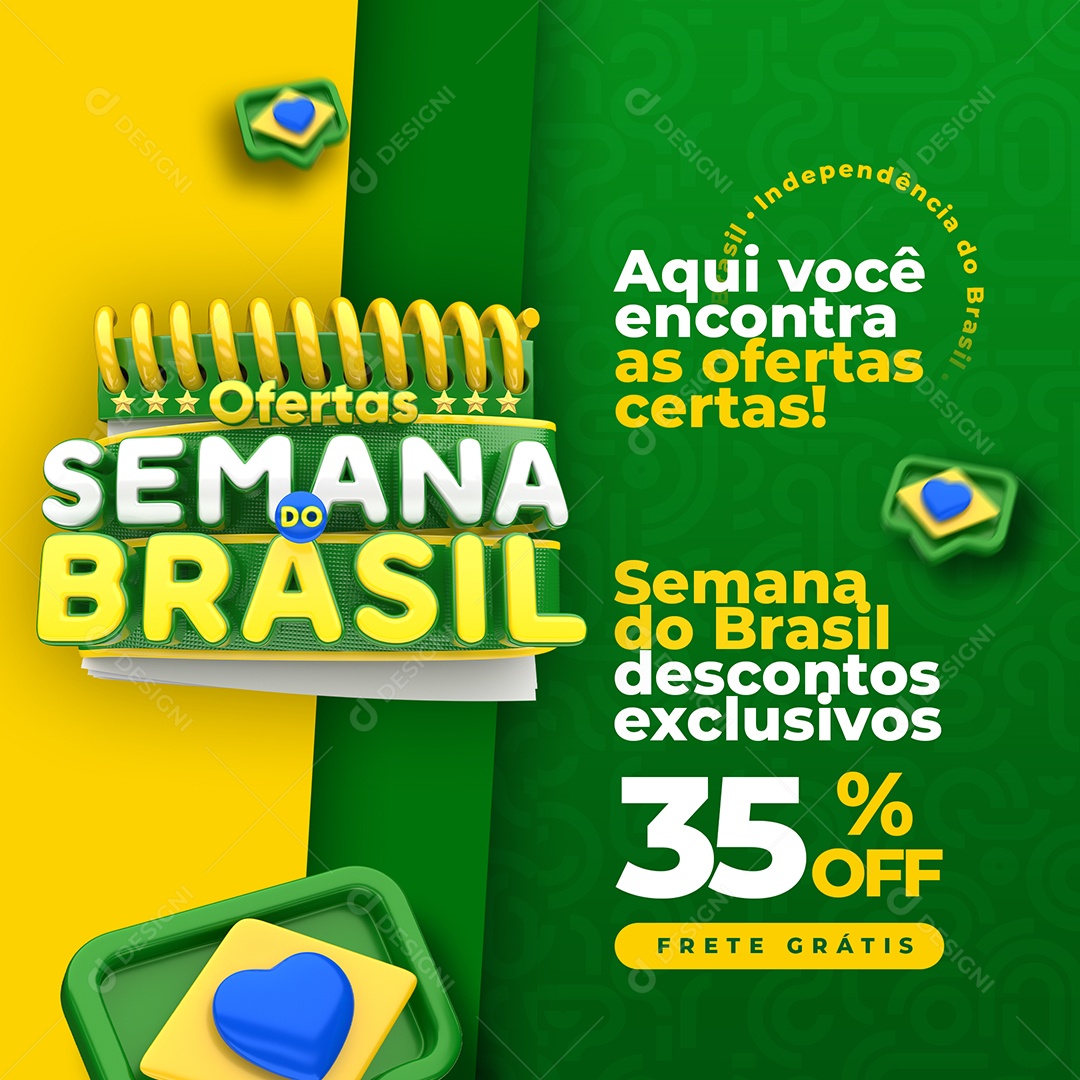 Semana do Brasil Ofertas Social Media PSD Editável