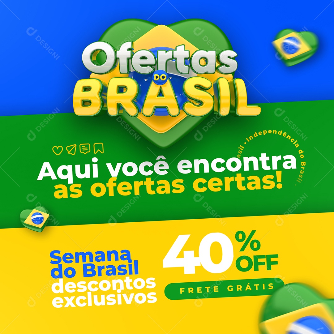 Ofertas do Brasil Social Media PSD Editável