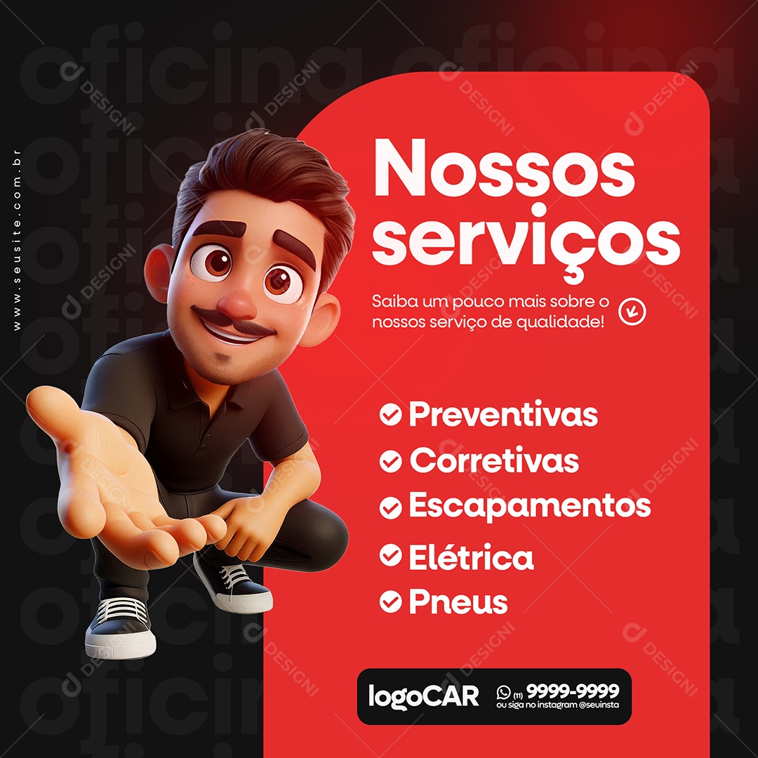 Oficina Social Media PSD Editável