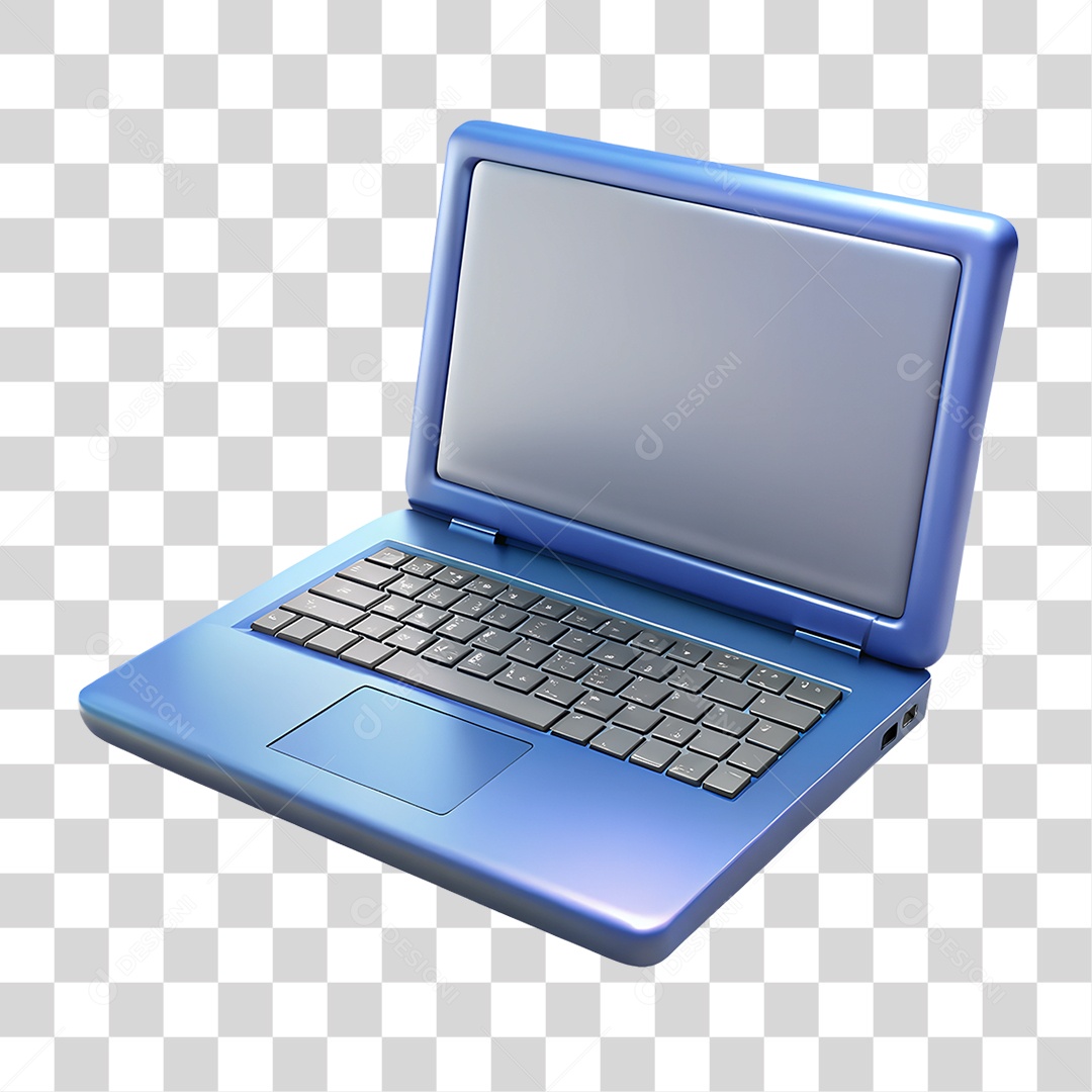 Elemento 3D Laptop PNG Transparente