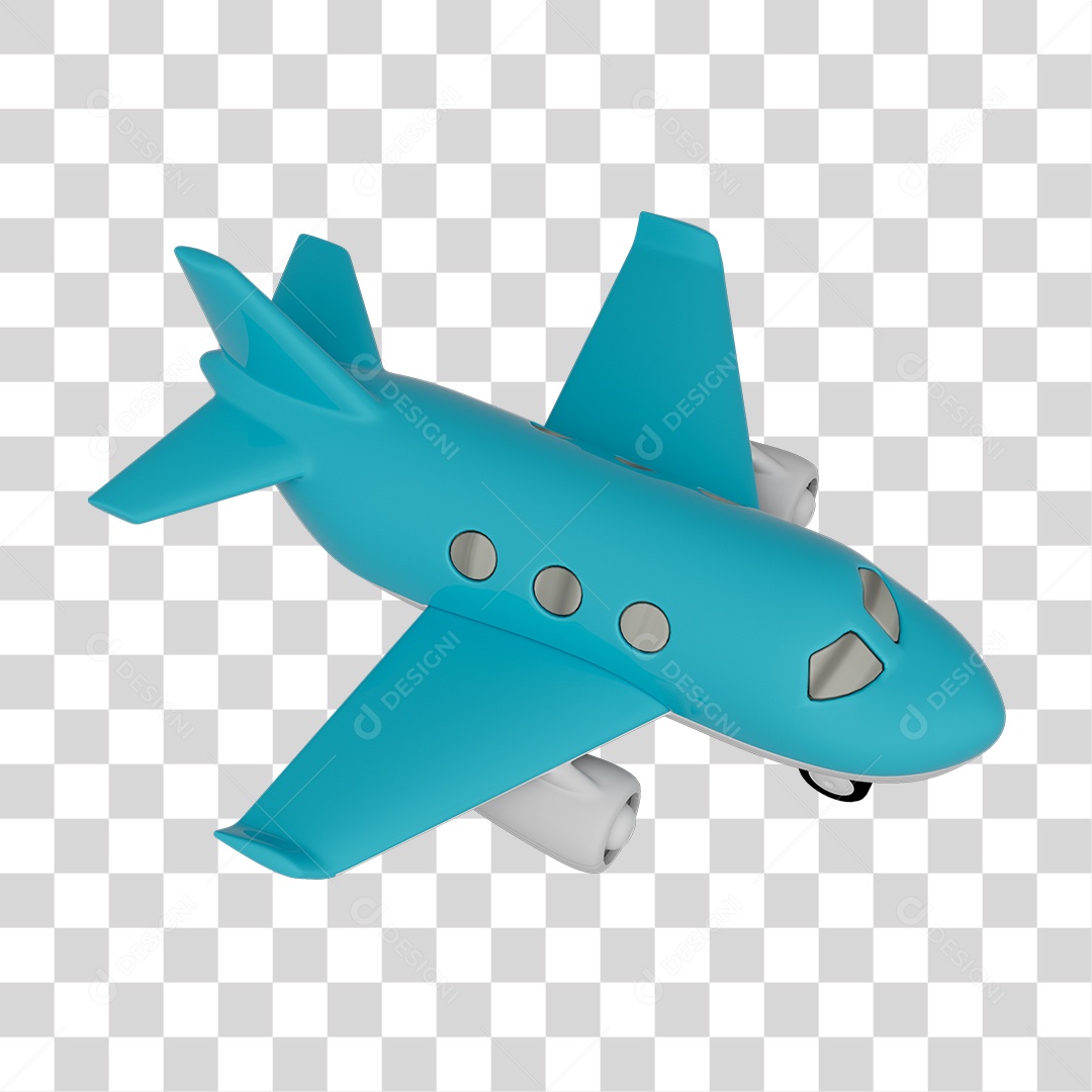 Aviãozinho Azul PNG Transparente