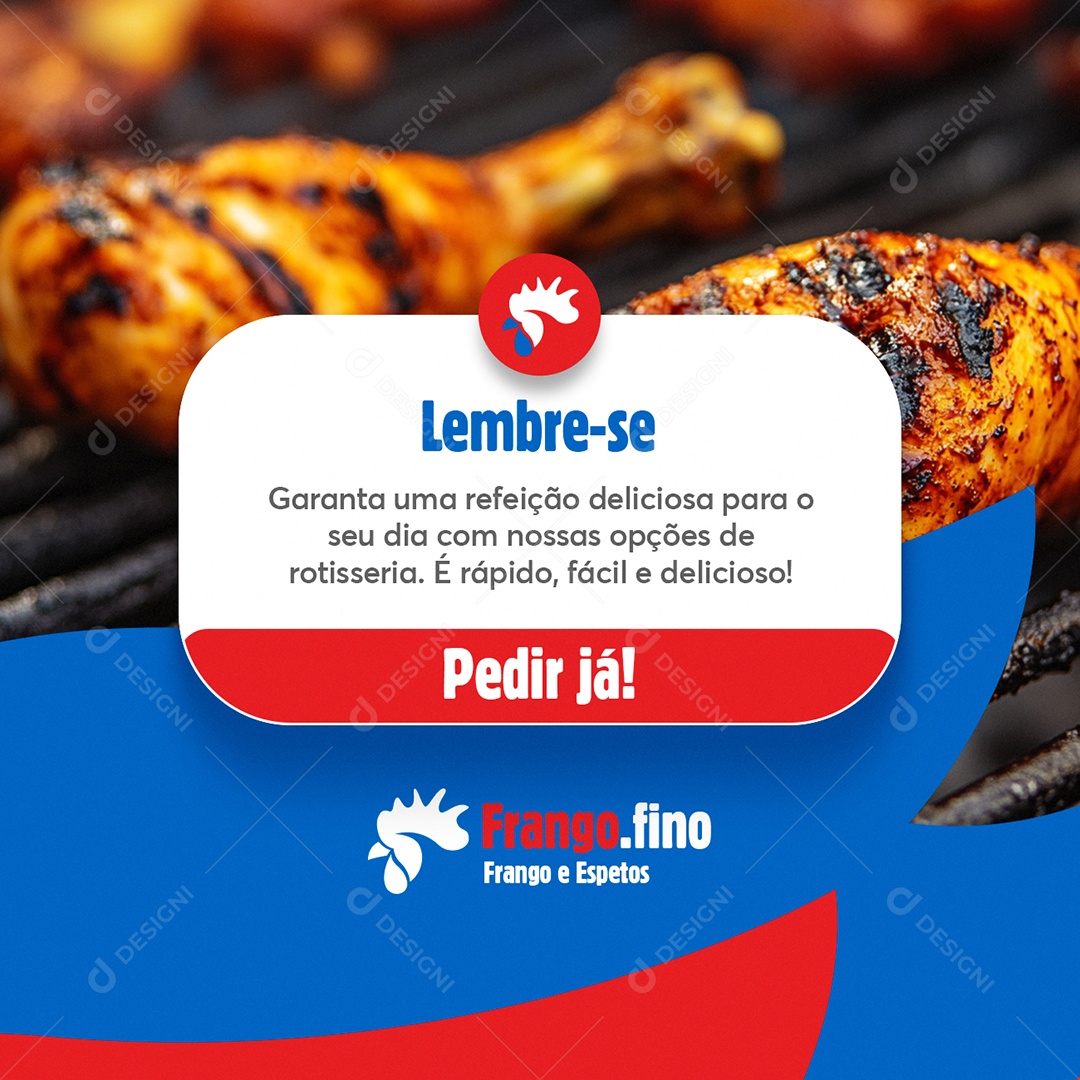 Rotisserie Lembre-Se Social Media PSD Editável