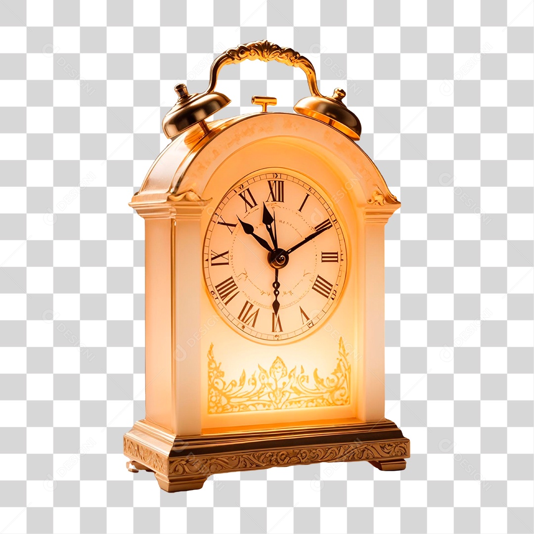 Elemento 3D Relógio Despertador PNG Transparente