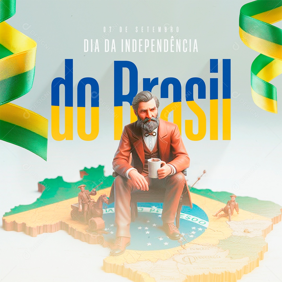 Social Media Dia da Independência do Brasil 07 de Setembro PSD Editável