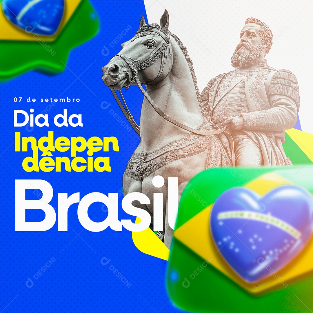 Dia da Independência do Brasil 07 de Setembro Social Media PSD Editável
