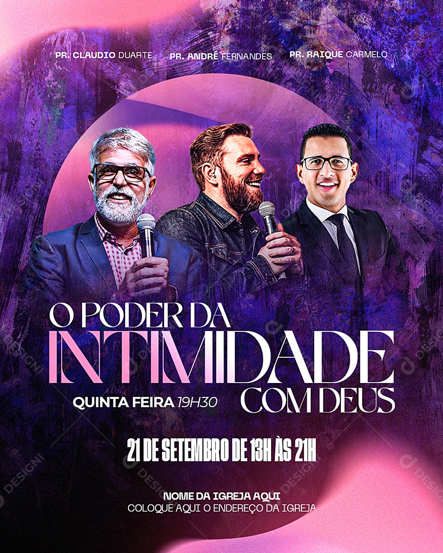 O Poder da Intimidade com Deus Social Media PSD Editável