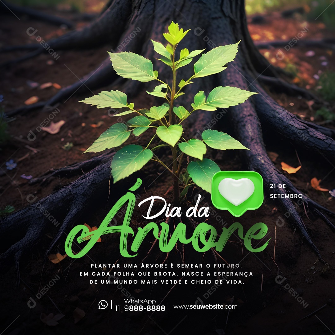 Dia da Árvore Social Media PSD Editável
