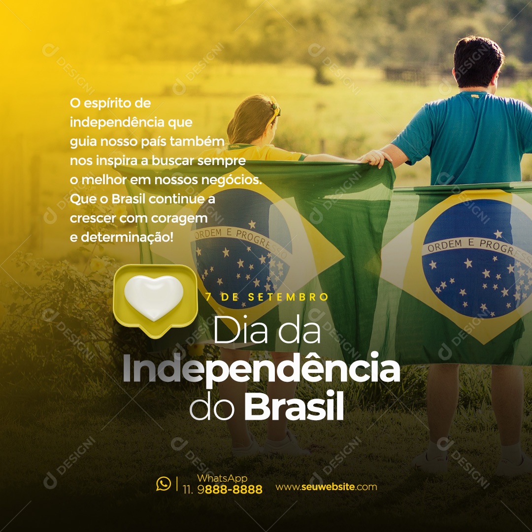 Dia da Independência do Brasil  Social Media PSD Editável