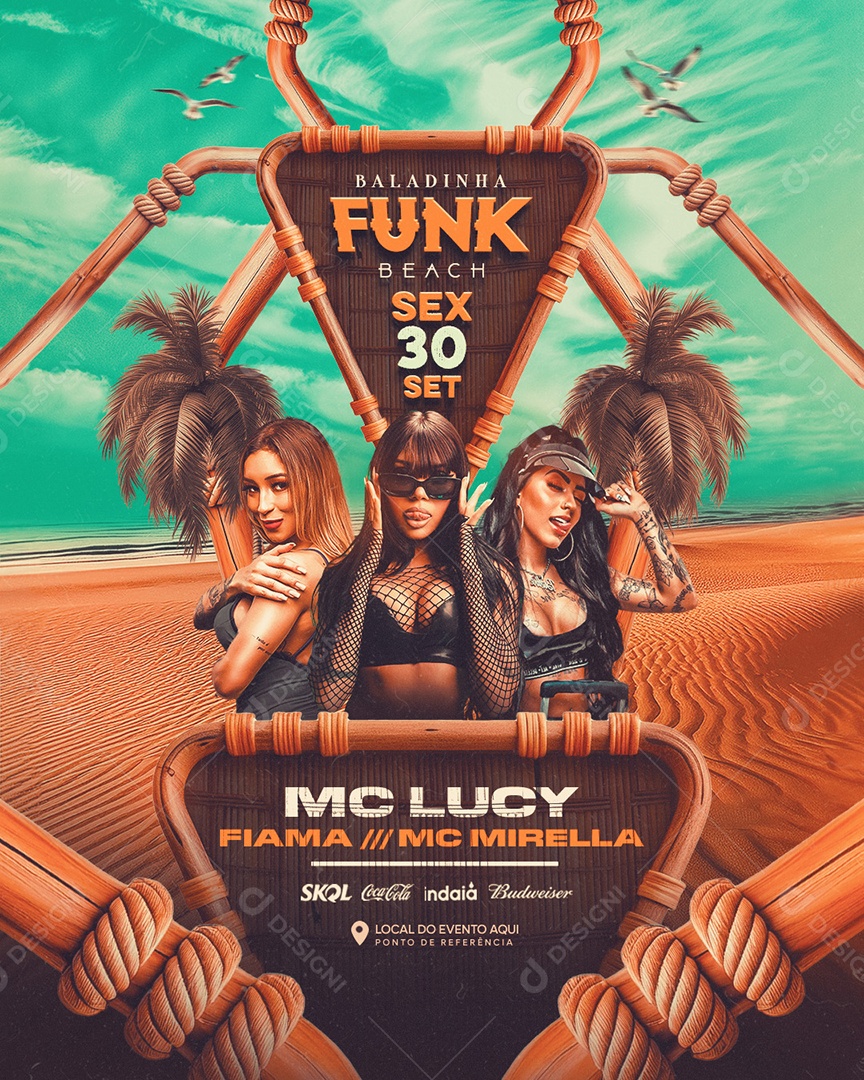 Balada funk Social Media PSD Editável