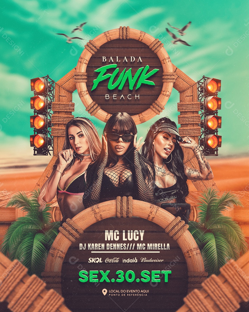 Balada Funk Social Media PSD Editável