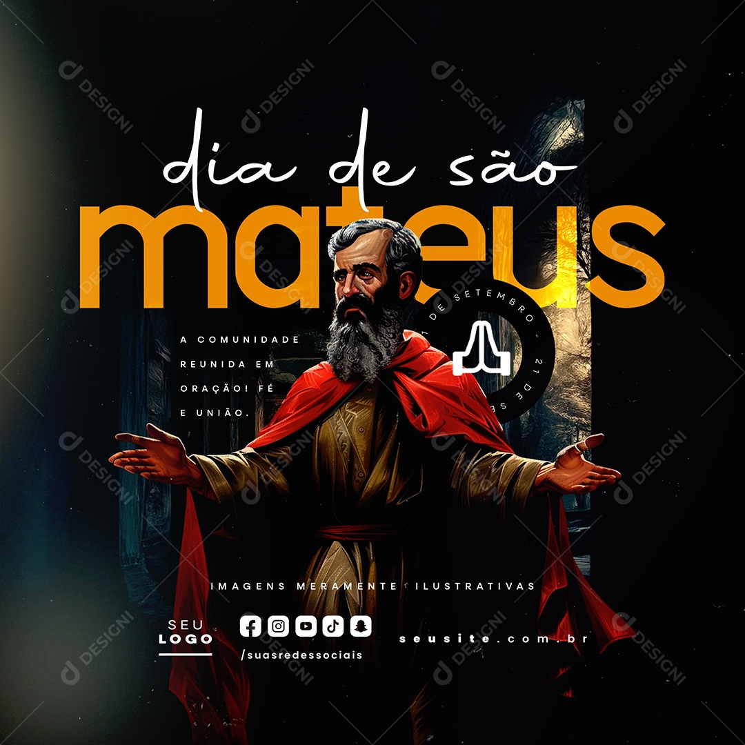 Dia de São Mateus 21 de Setembro Social Media PSD Editável