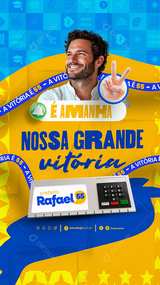 Story Politica Nossa Grande Vitória Social Media PSD Editável