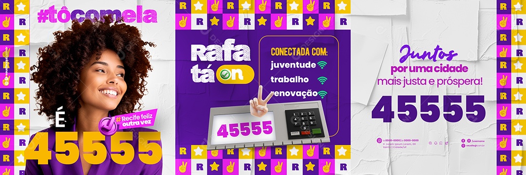 Carrossel Politica Rafa Tá On com Juventude Social Media PSD Editável