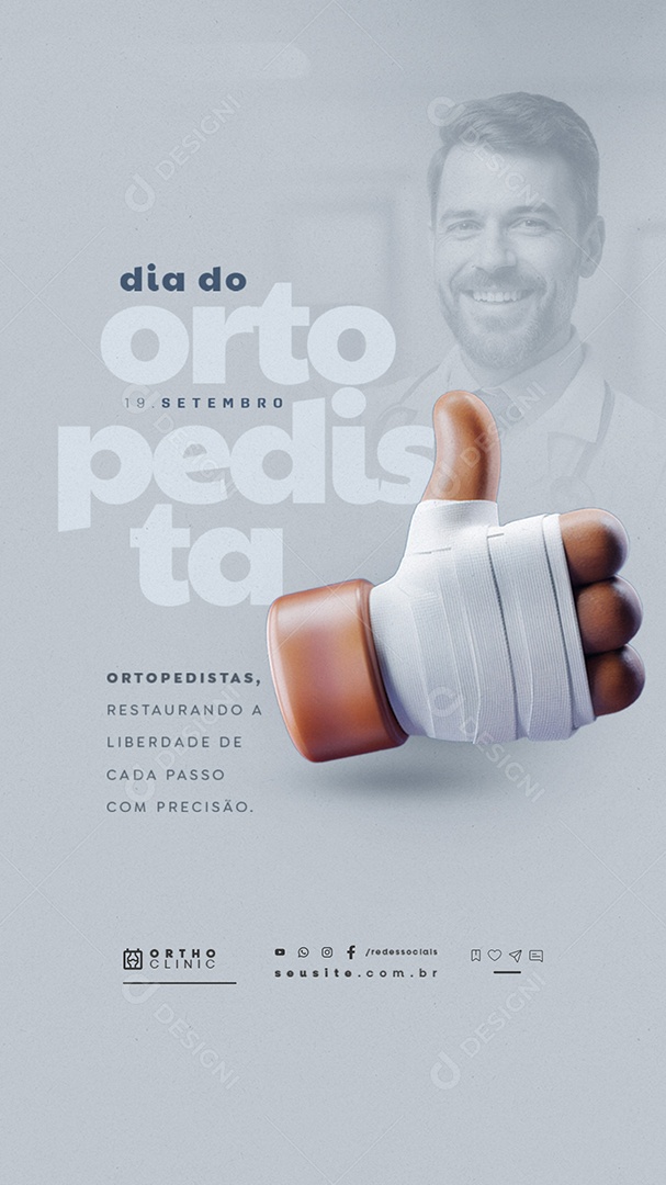 Story Dia do ortopedista 19 de Setembro Social Media PSD Editável