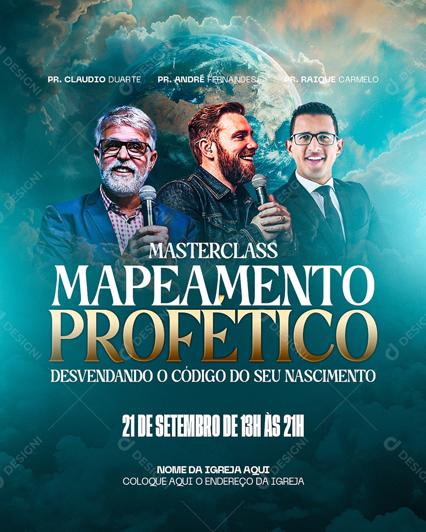 Masterclasse Mapeamento Profético Social Media PSD Editável