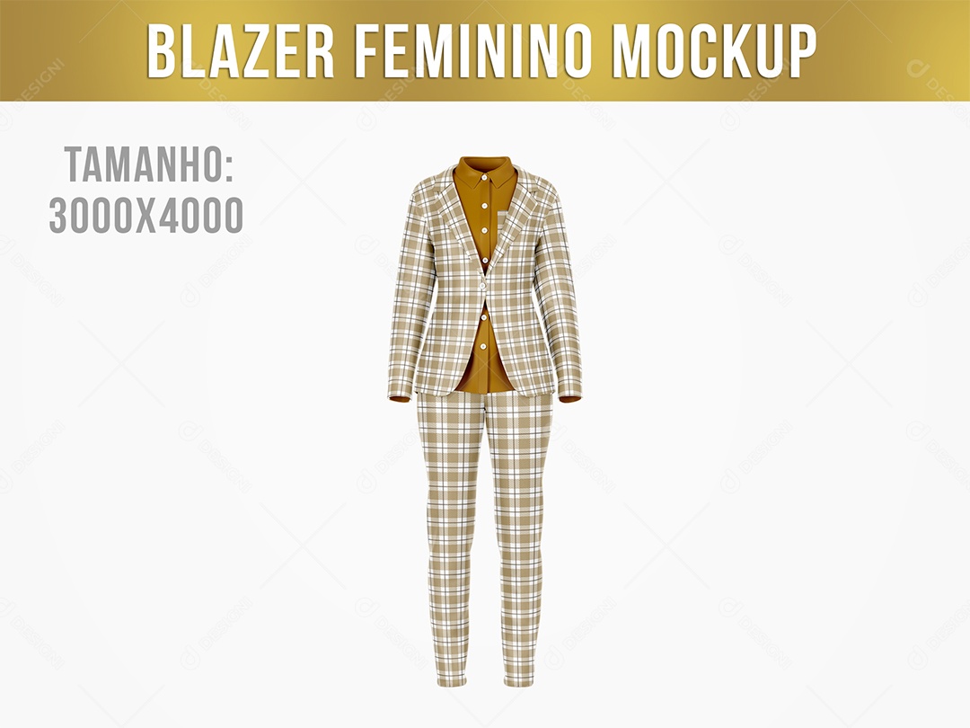 Blazer Feminino Mockup PSD Editável