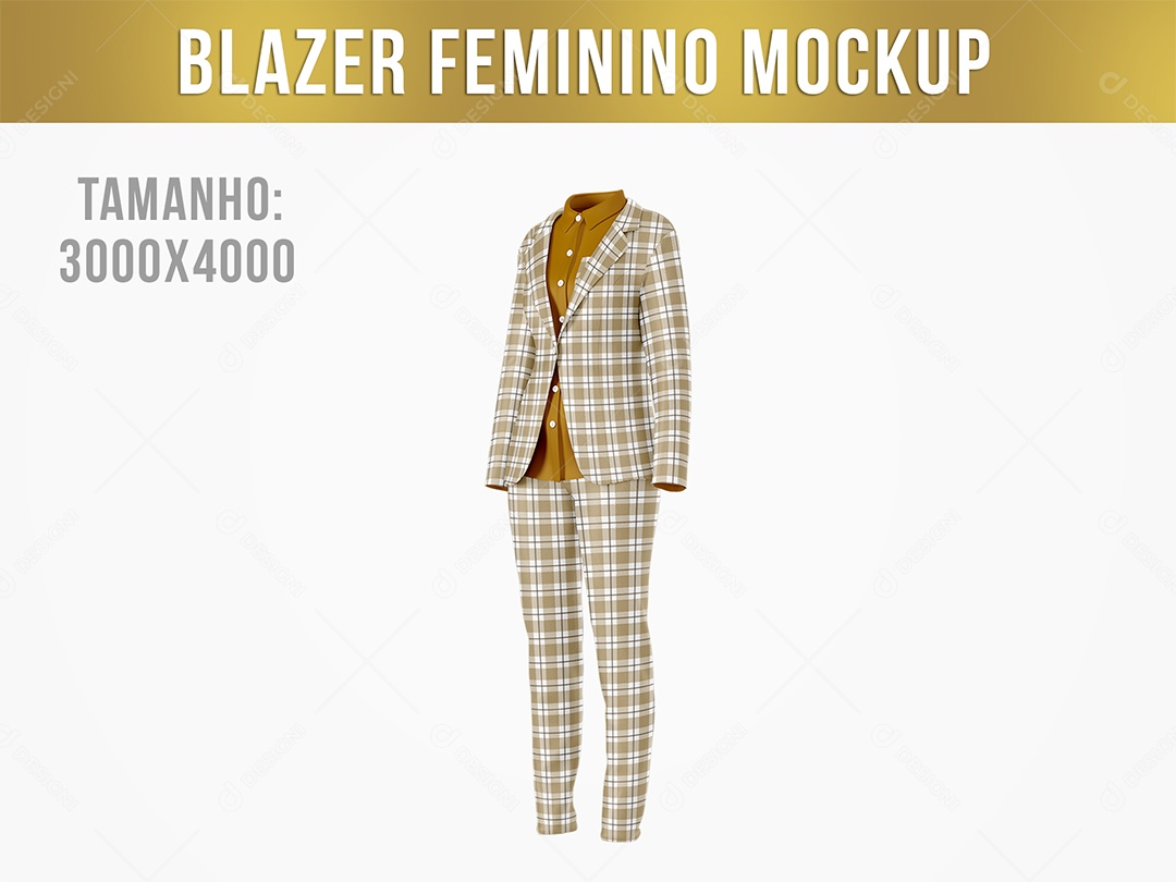 Blazer Feminino Mockup PSD Editável