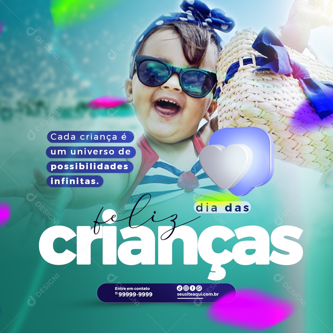 Feliz Dia das Crianças 12 de Outubro Social Media PSD Editável