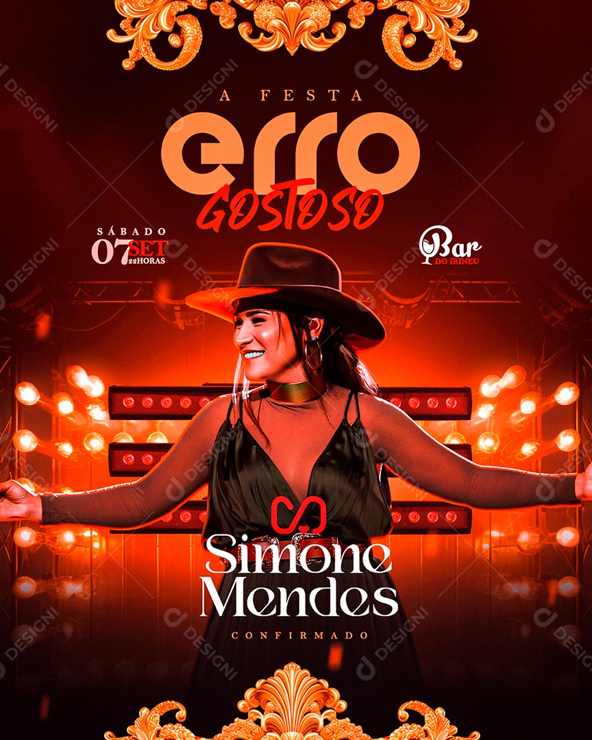 Flyer A Festa Erro Gostoso Social Media PSD Editável