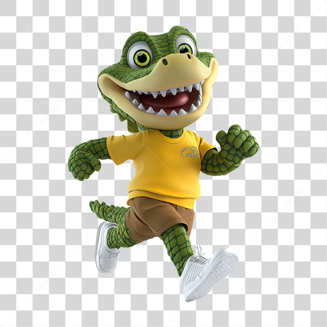 Mascote Jacaré PNG Transparente