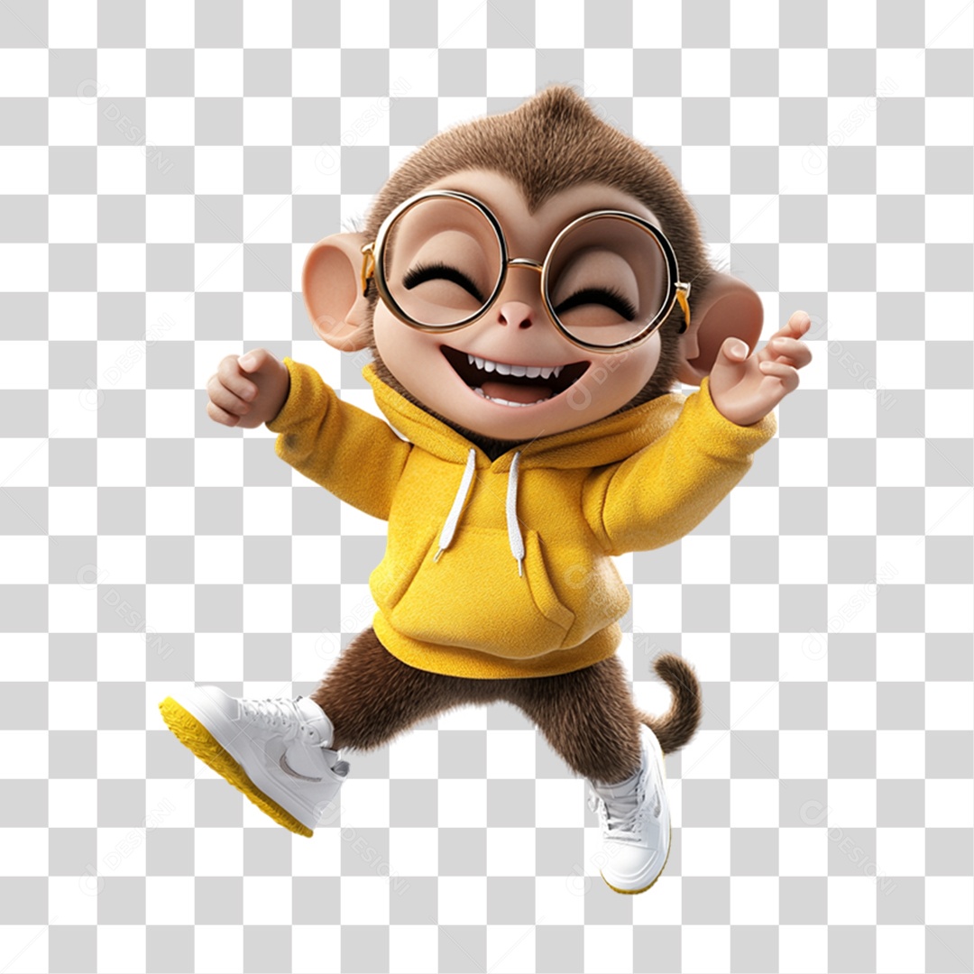 Mascote Macaco Monkey PNG Transparente