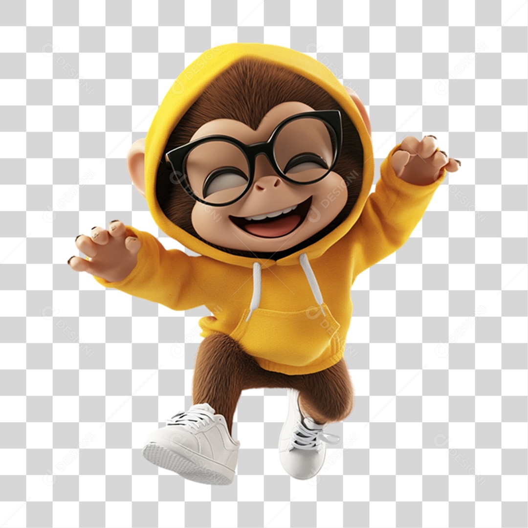 Mascote Macaco Monkey PNG Transparente