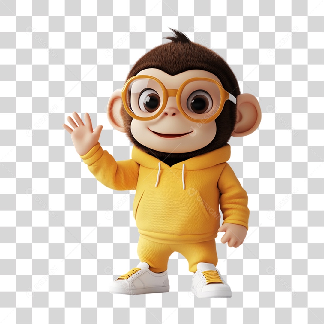 Mascote Macaco Monkey PNG Transparente