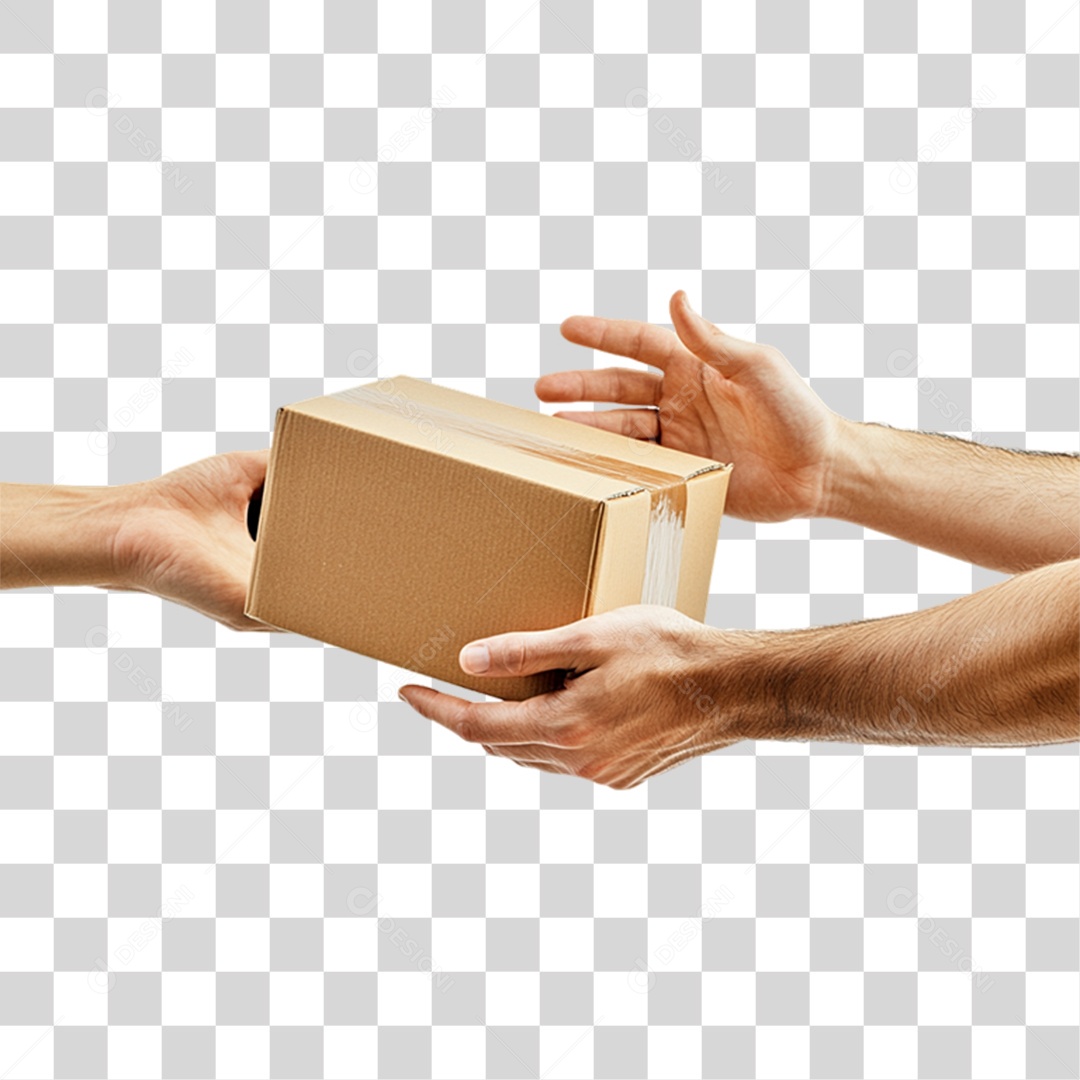 Mãos de Entregador Mercadorias PNG Transparente