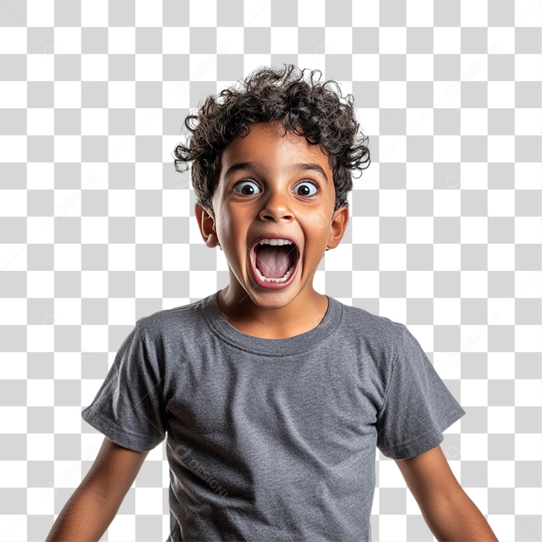 Criança Surpresa Dia das Crianças PNG Transparente