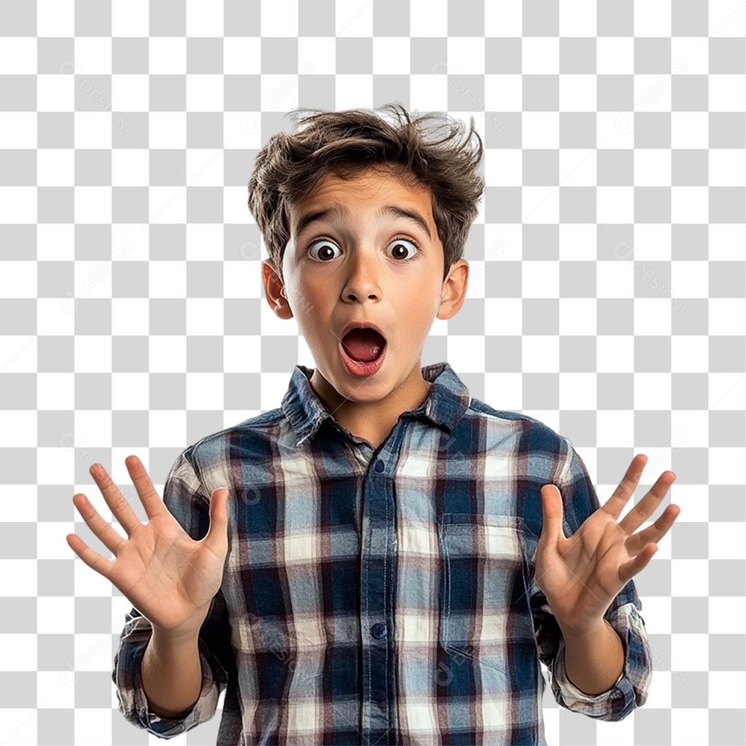 Criança Surpresa Dia das Crianças PNG Transparente