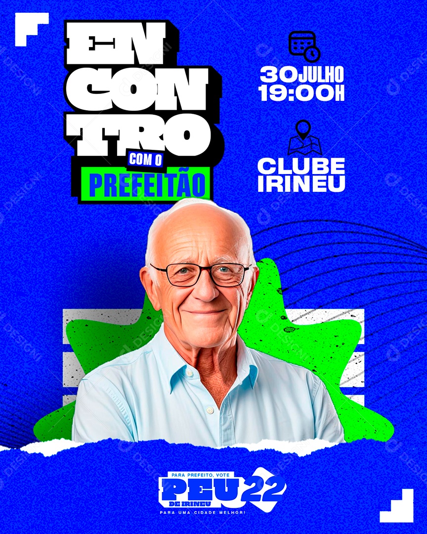 Flyer Eleição Política Social Media PSD Editável