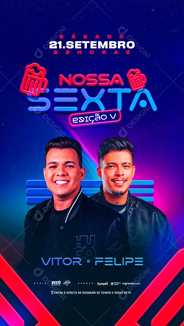 Flyer Nossa Sexta Social Media PSD Editável