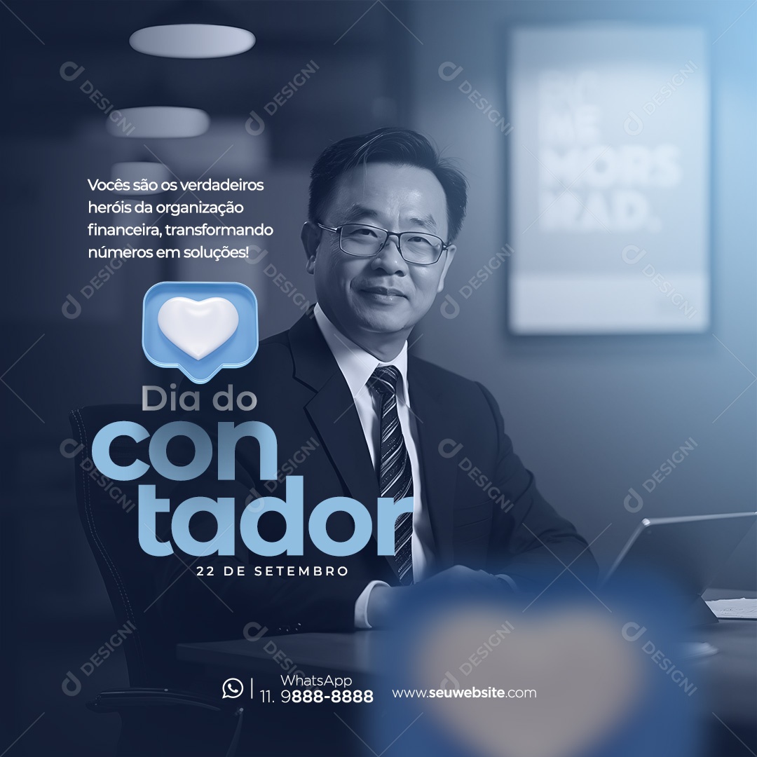 Social Media Dia do Contador 22 de Setembro PSD Editável