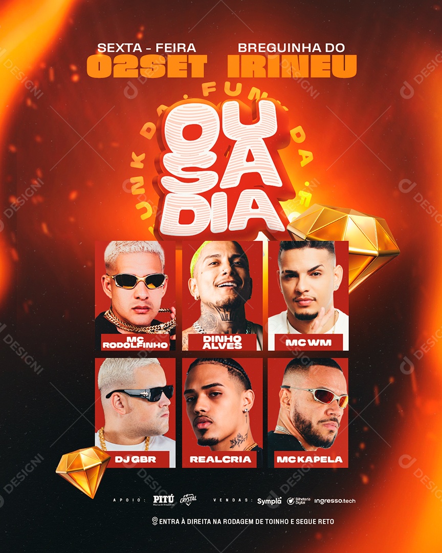 Flyer Shows Artist Social Media PSD Editable