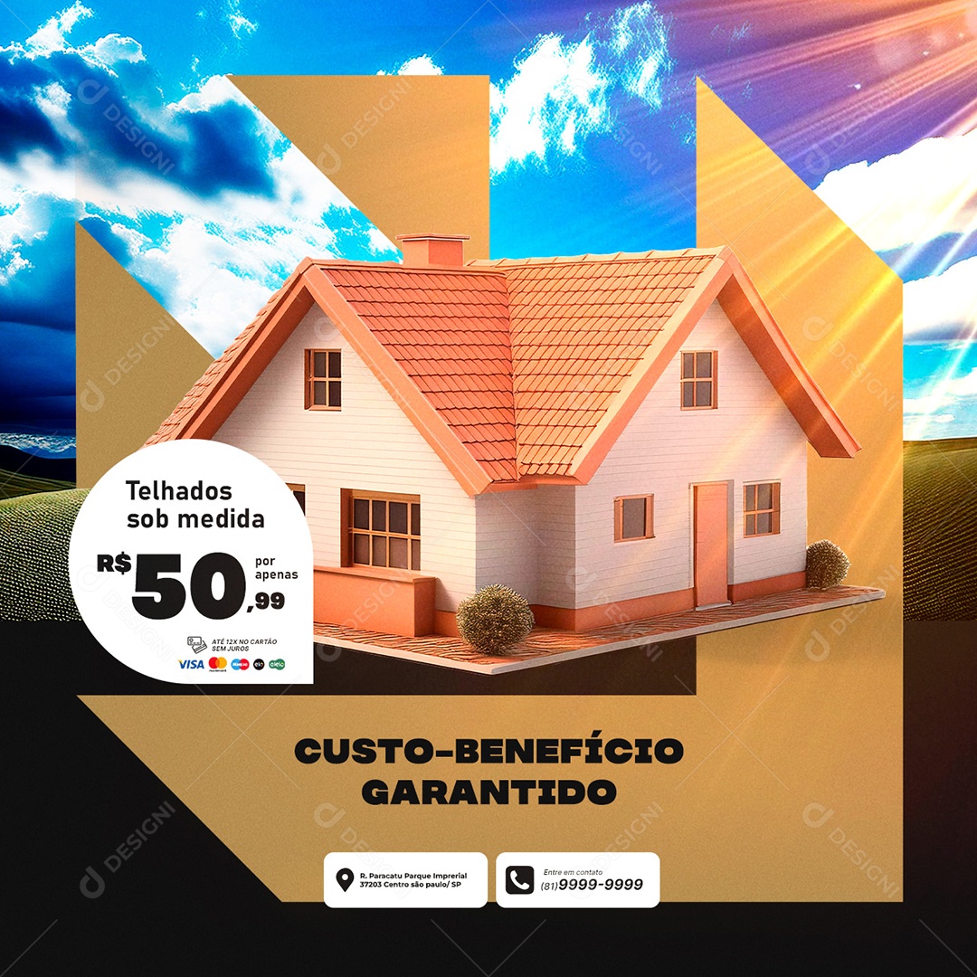 Telhados Sob Medida Social Media PSD Edtável