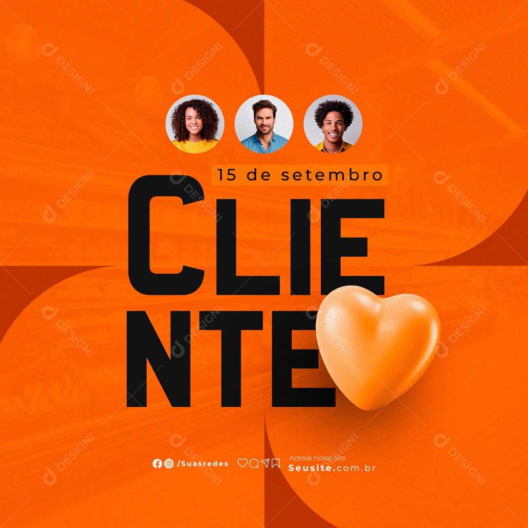 Social Media Dia do Cliente 15 de Setembro PSD Editável