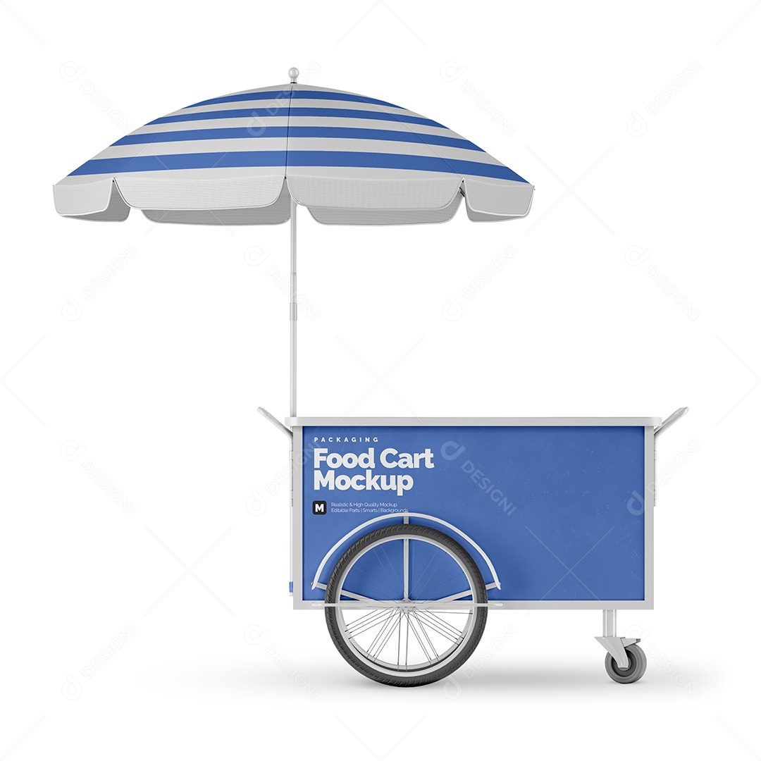 Carrinho de Comida Mockup PSD Editável