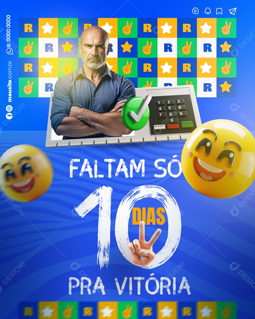 Politica Faltam só 10 Dias Social Media PSD Editável