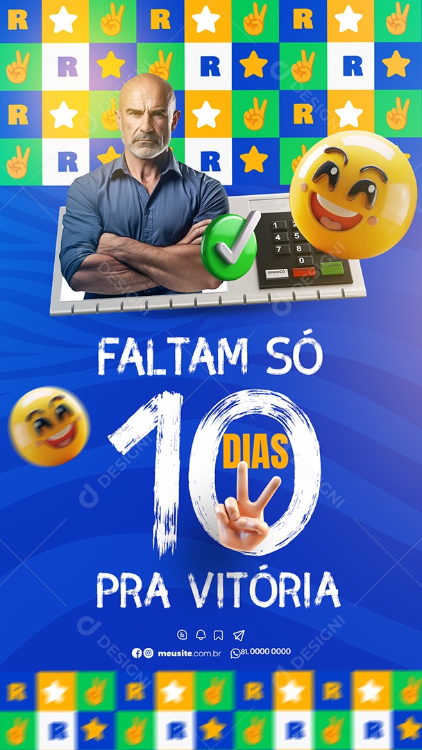 Story Politica Faltam só 10 Dias Social Media PSD Editável