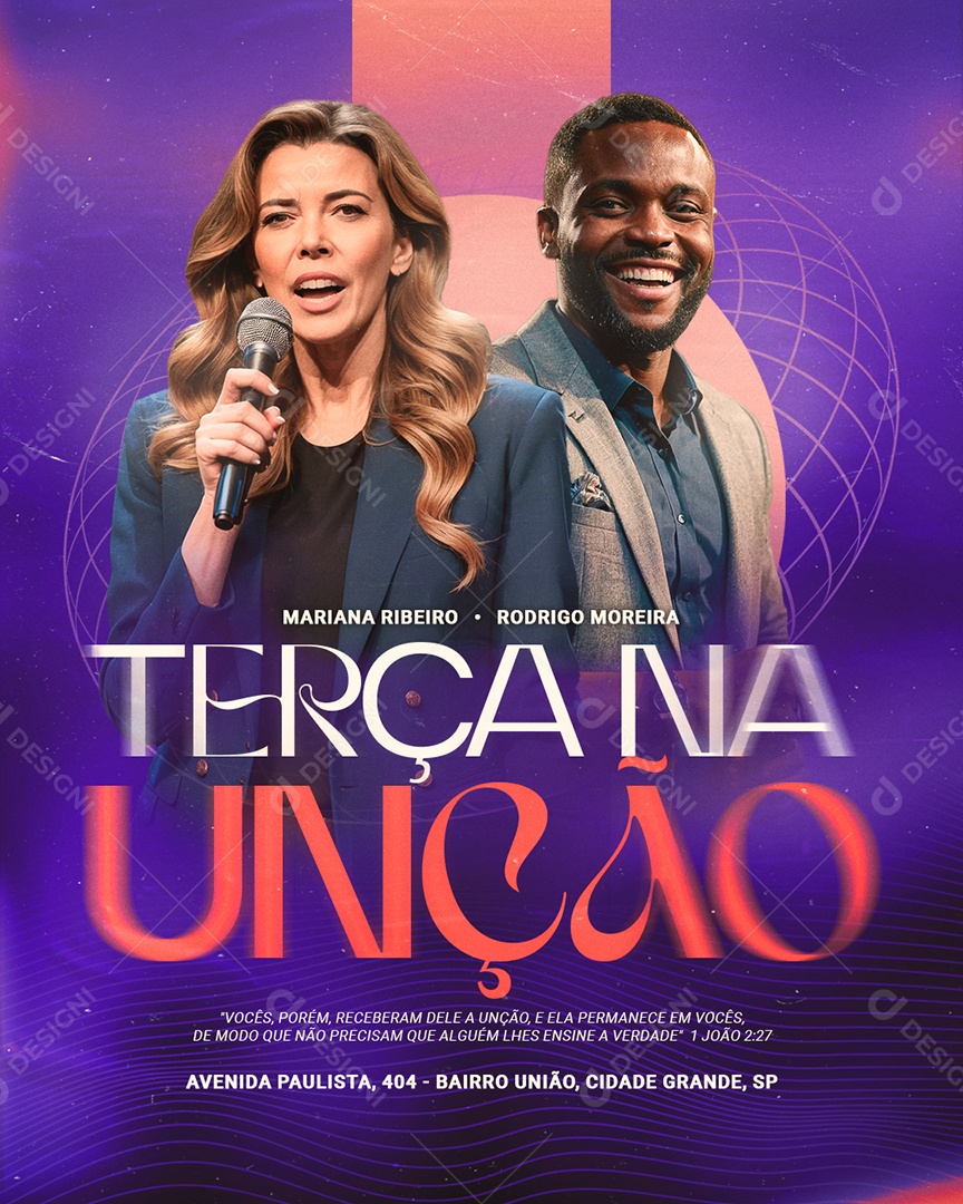 Gospel Terça na Unção Social Media PSD Editável